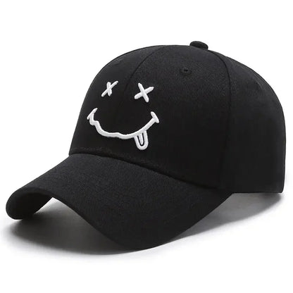 Unisex Smiling Face Embroidered Baseball Cap