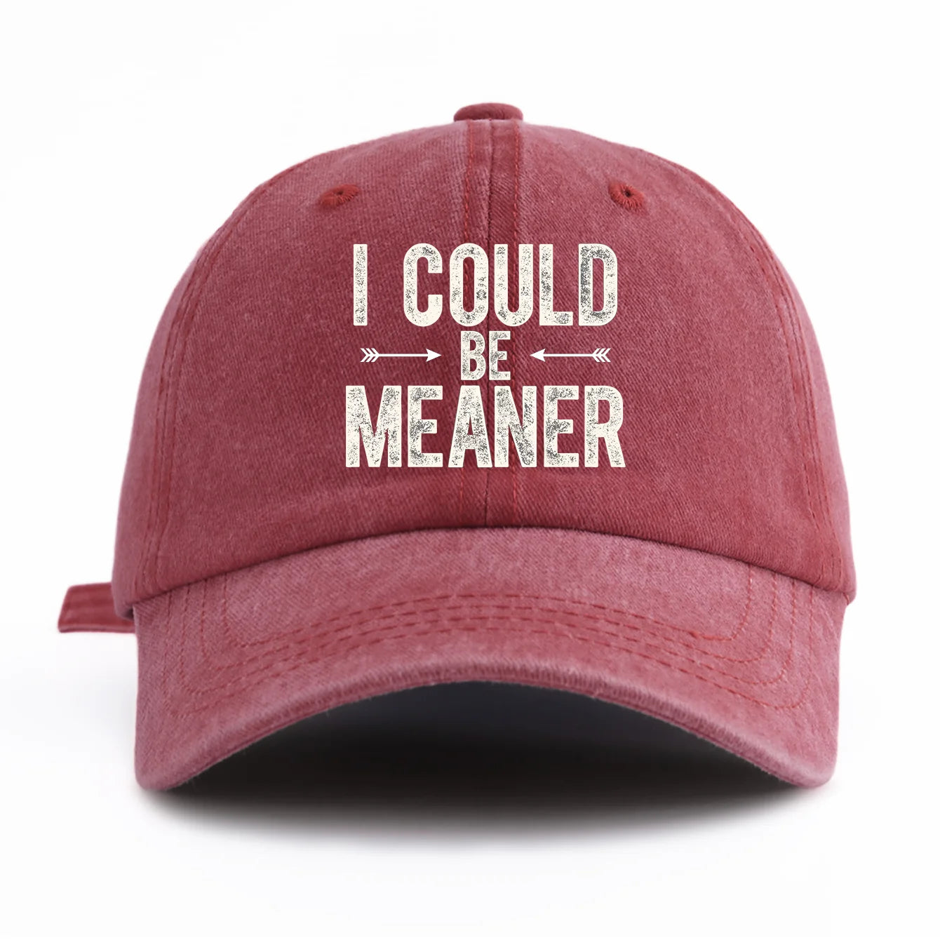 I Could B Meaner Washed Retro Baseball Cap