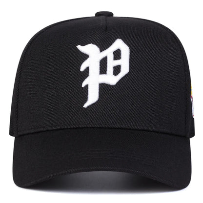 Unisex Gothic P Letter Embroidery Casual Baseball Cap