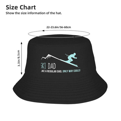 Unisex Funny Ski Dad Outdoor Bucket Hat