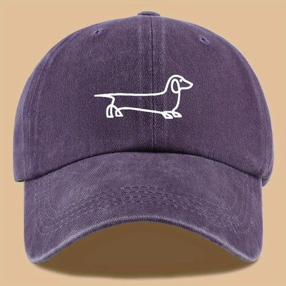 Simple Dog Print Travel Baseball Cap
