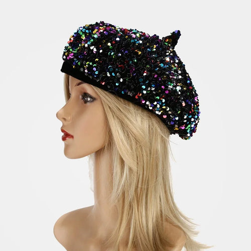 Ladies Sequin Octagonal Festival Style Bucket Hat
