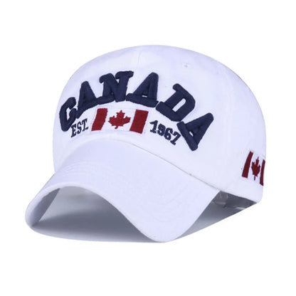 Canada Flag Embroidered Cotton Baseball Cap