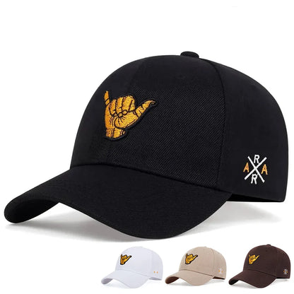Finger Embroidered Baseball Cap