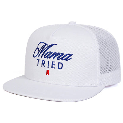 Unisex Mama TRIED Embroidery Hip-hop Net Hats