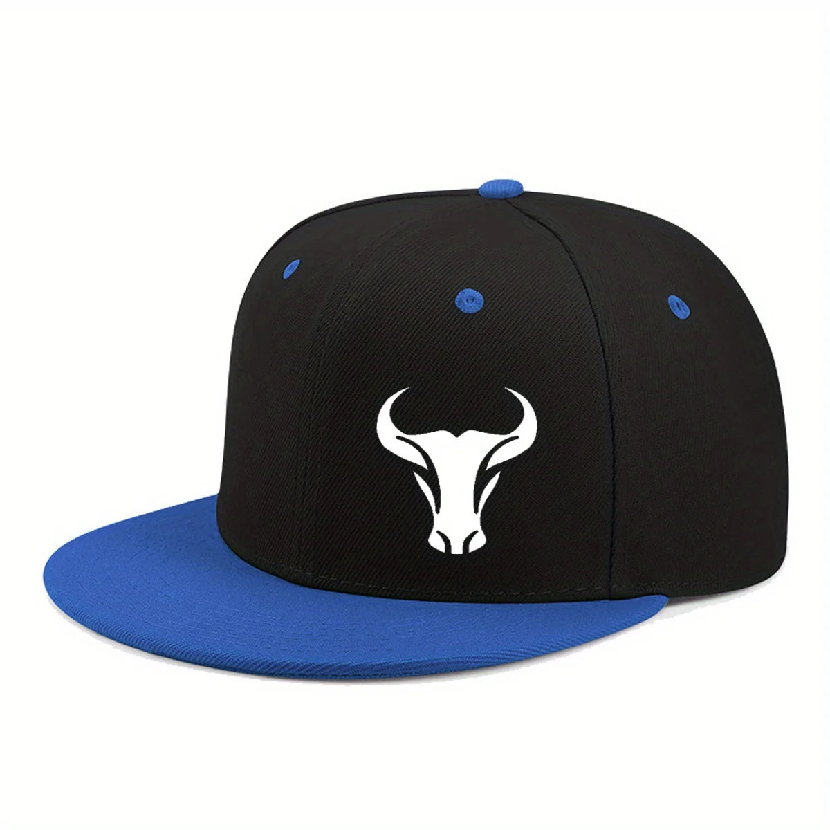 Bull Pattern Adjustable All Season Snapback Cap