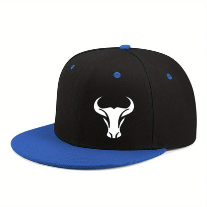 Bull Pattern Adjustable All Season Snapback Cap