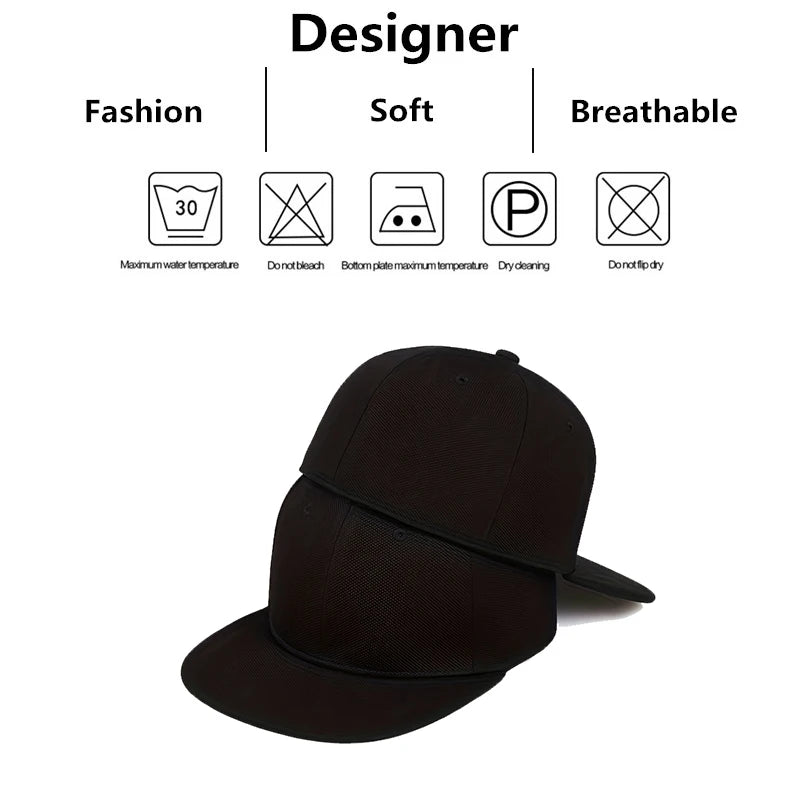 Rear Sealing Light Plate Snapback Cap Unisex