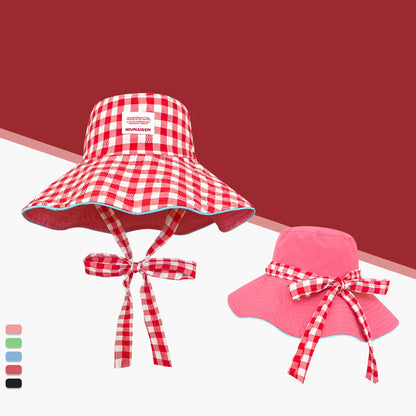 Plaid Double Sided Seaside Bucket Hat