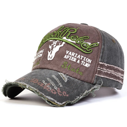 Unisex Vintage Embroidered Letter Baseball Cap