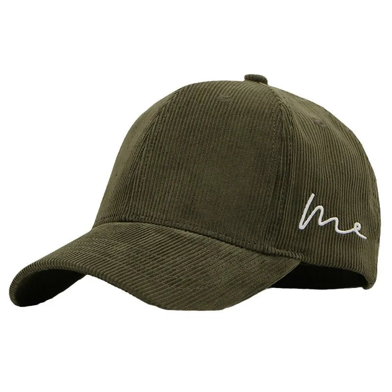 Oversize Corduroy Big Head Baseball Cap