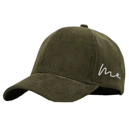 Oversize Corduroy Big Head Baseball Cap