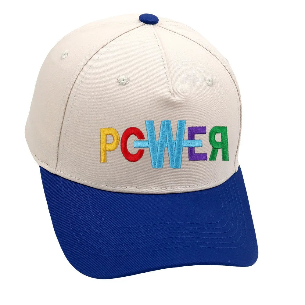 Retro Color Block Embroidered Baseball Cap