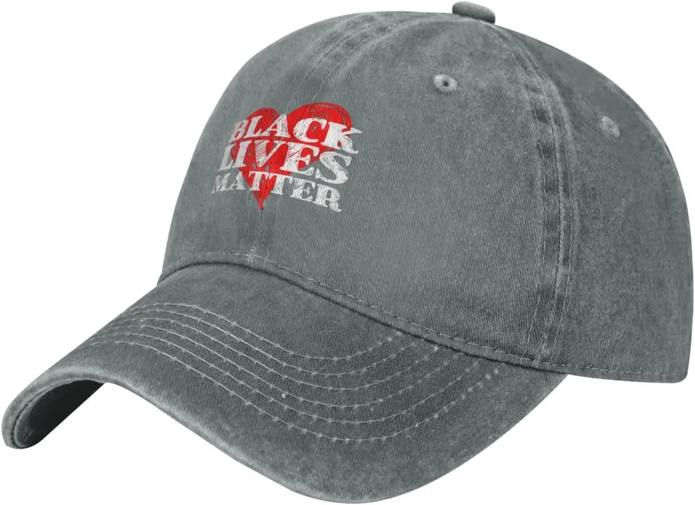 Black Lives Matter Heart Distressed Baseball Cap