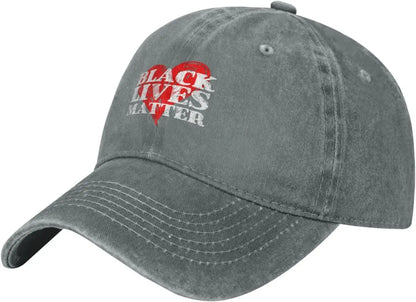 Black Lives Matter Heart Distressed Baseball Cap