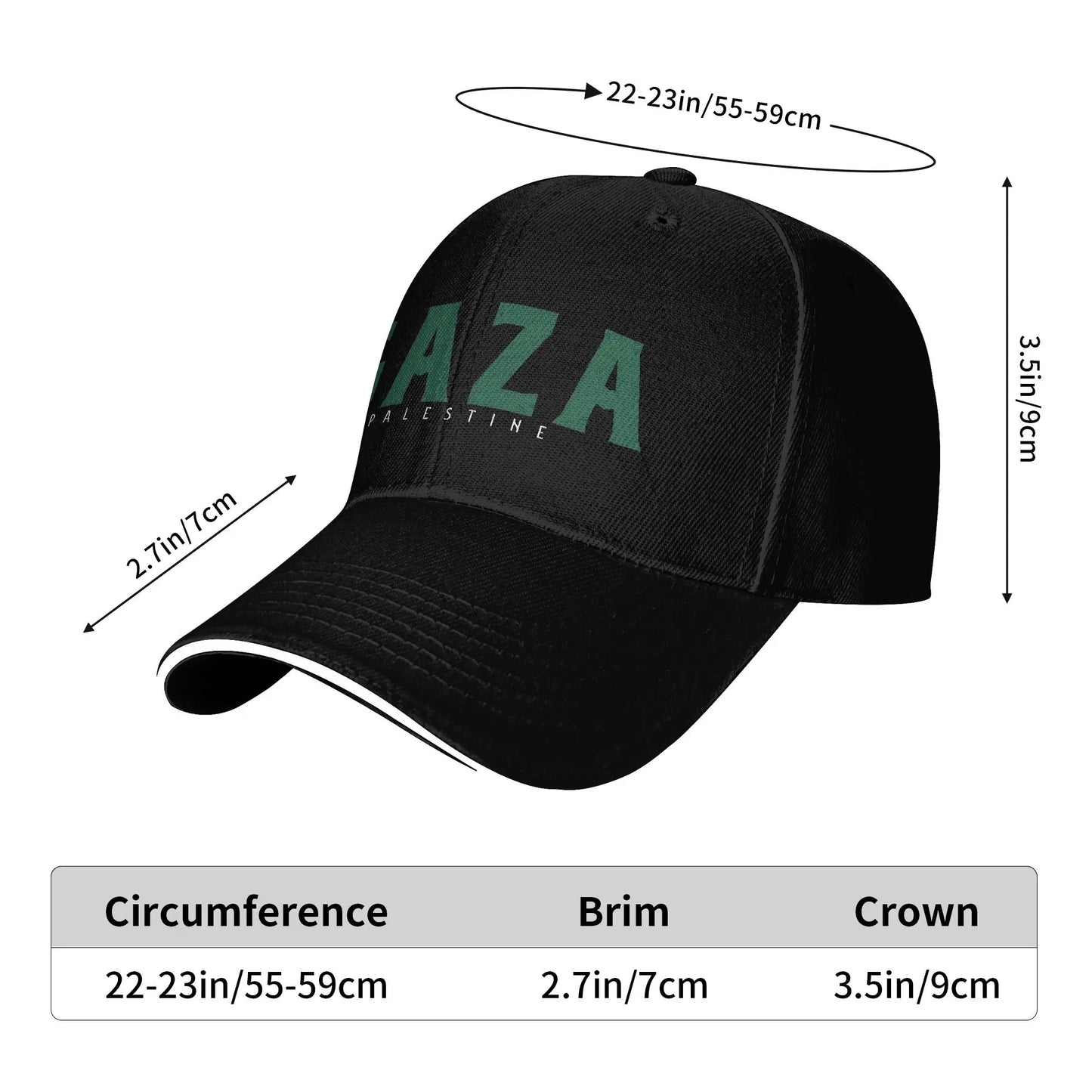 Gaza Palestine Casual Outdoor Adjustable Baseball Cap