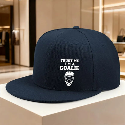Trust Me Im Goalie Hockey Mask Snapback Cap