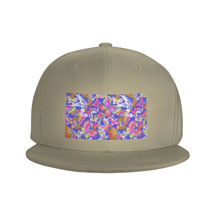 Colorful Butterfly Pattern Snapback Cap