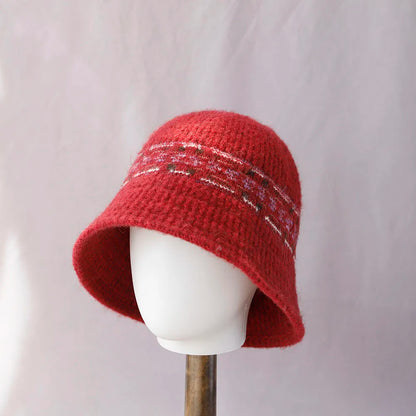 Vintage Wool Foldable Winter Bucket Hat