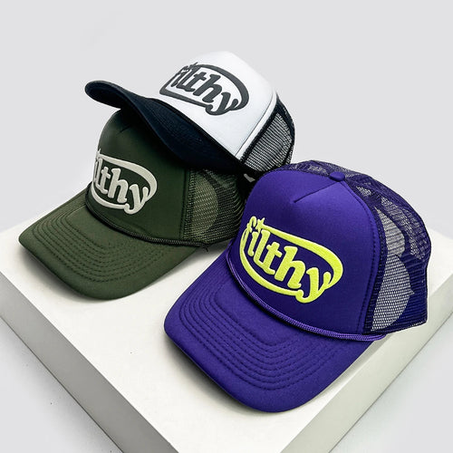 Unisex Color Block Filthy Letters Baseball Cap