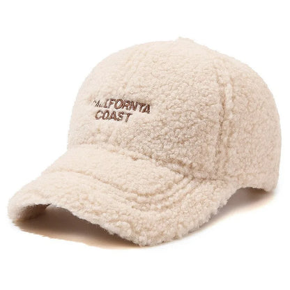 Plush Lamb Wool Warm Baseball Cap