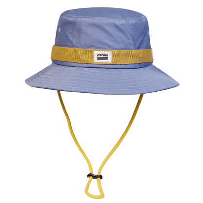 NGSHE Embroidered Drawstring Bucket Hat