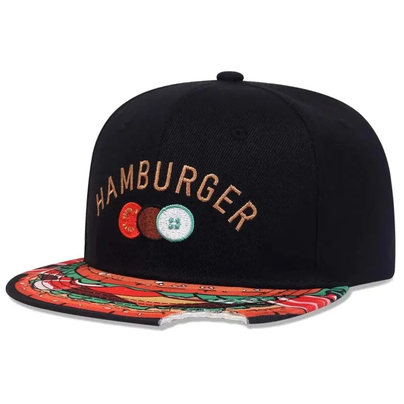 Unisex Eye Pizza Embroidery Hip-hop Hats