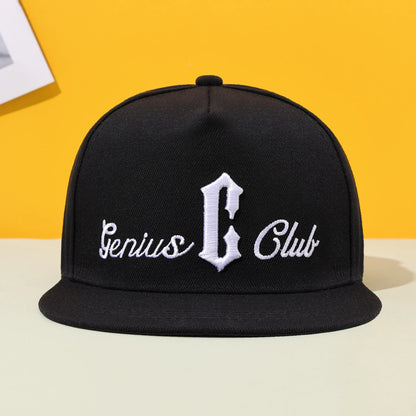 Flat Brim Street Embroidered Snapback Cap