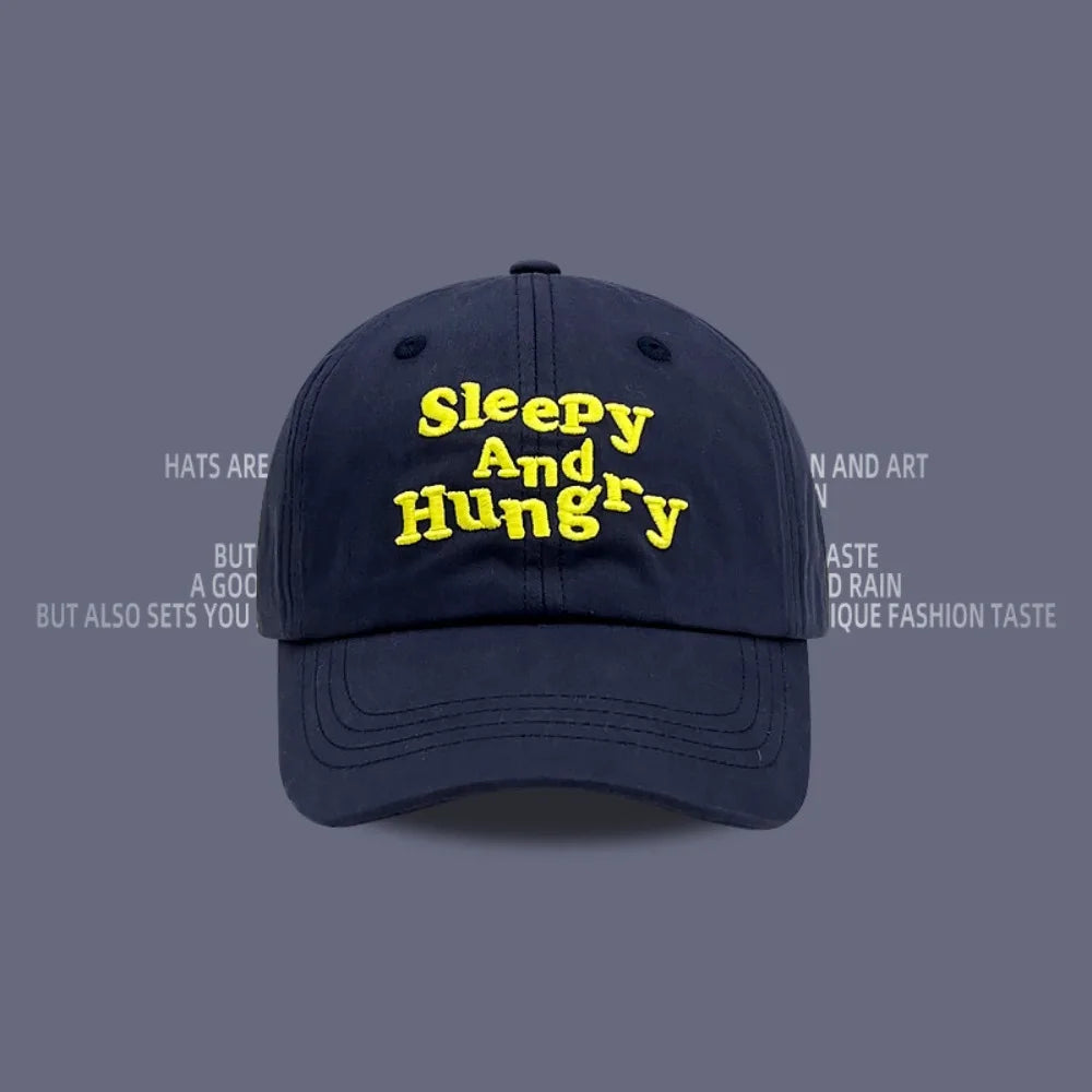 Hip Hop Sleepy and Hungry Embroidery Baseball Cap