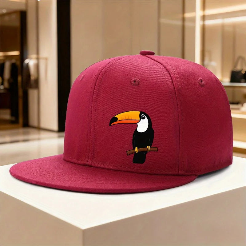 Toucan Print Adjustable Casual Snapback Cap