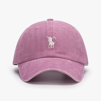 Grim Reaper Japan Embroidered Washed Cotton Baseball Cap