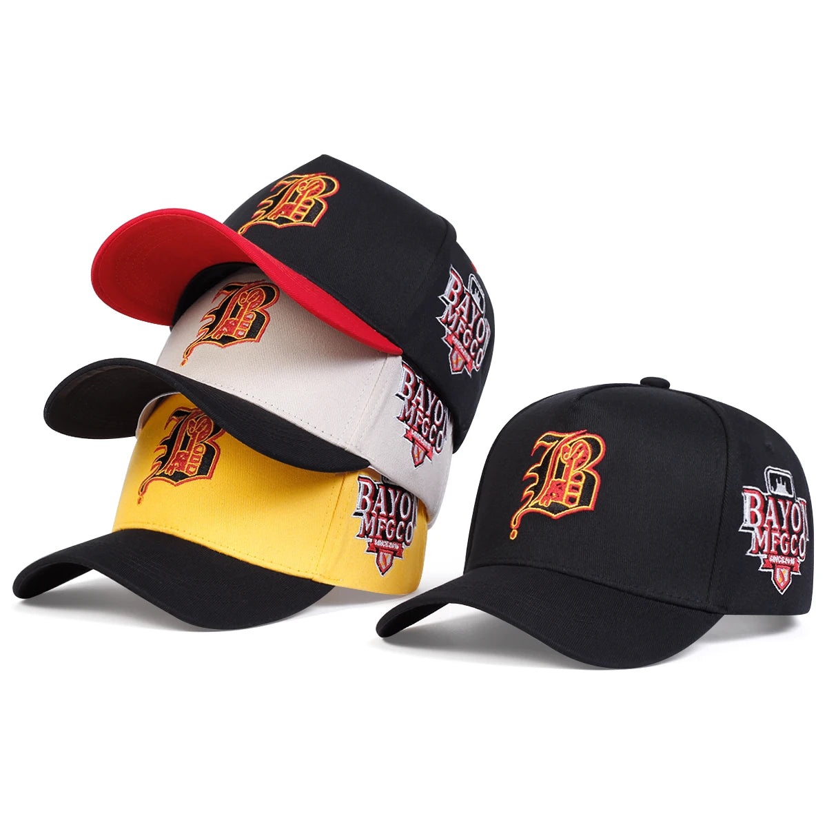 Unisex Gothic B Letter Bayon Mfgco Casual Baseball Cap