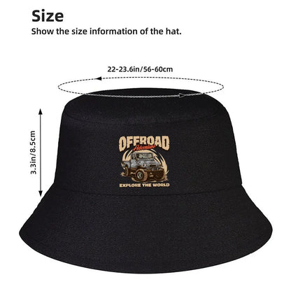 Mud Splattered Off Road Truck Adventure Bucket Hat