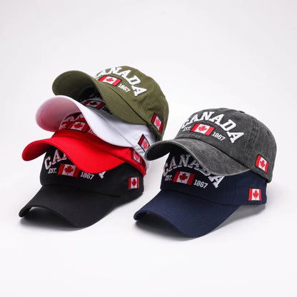 Canada Maple Leaf Embroidered Baseball Cap