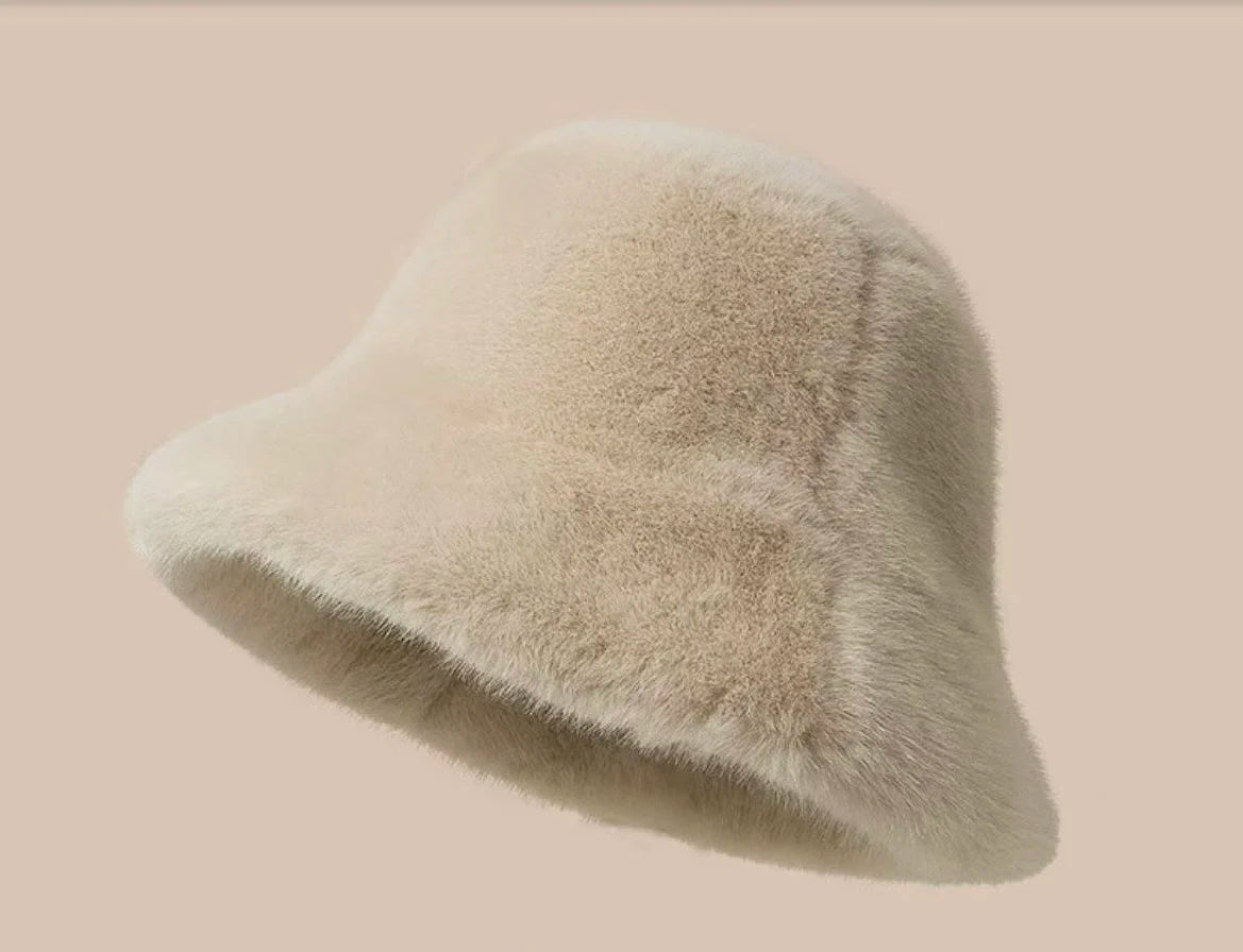 Fluffy Fur Warm Bucket Hat