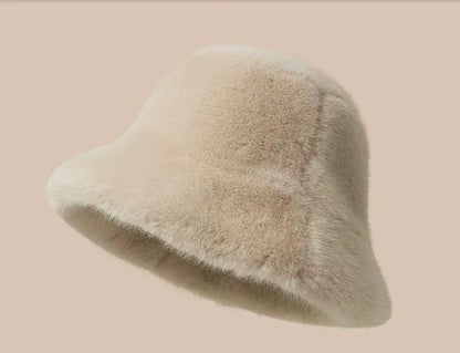 Fluffy Fur Warm Bucket Hat