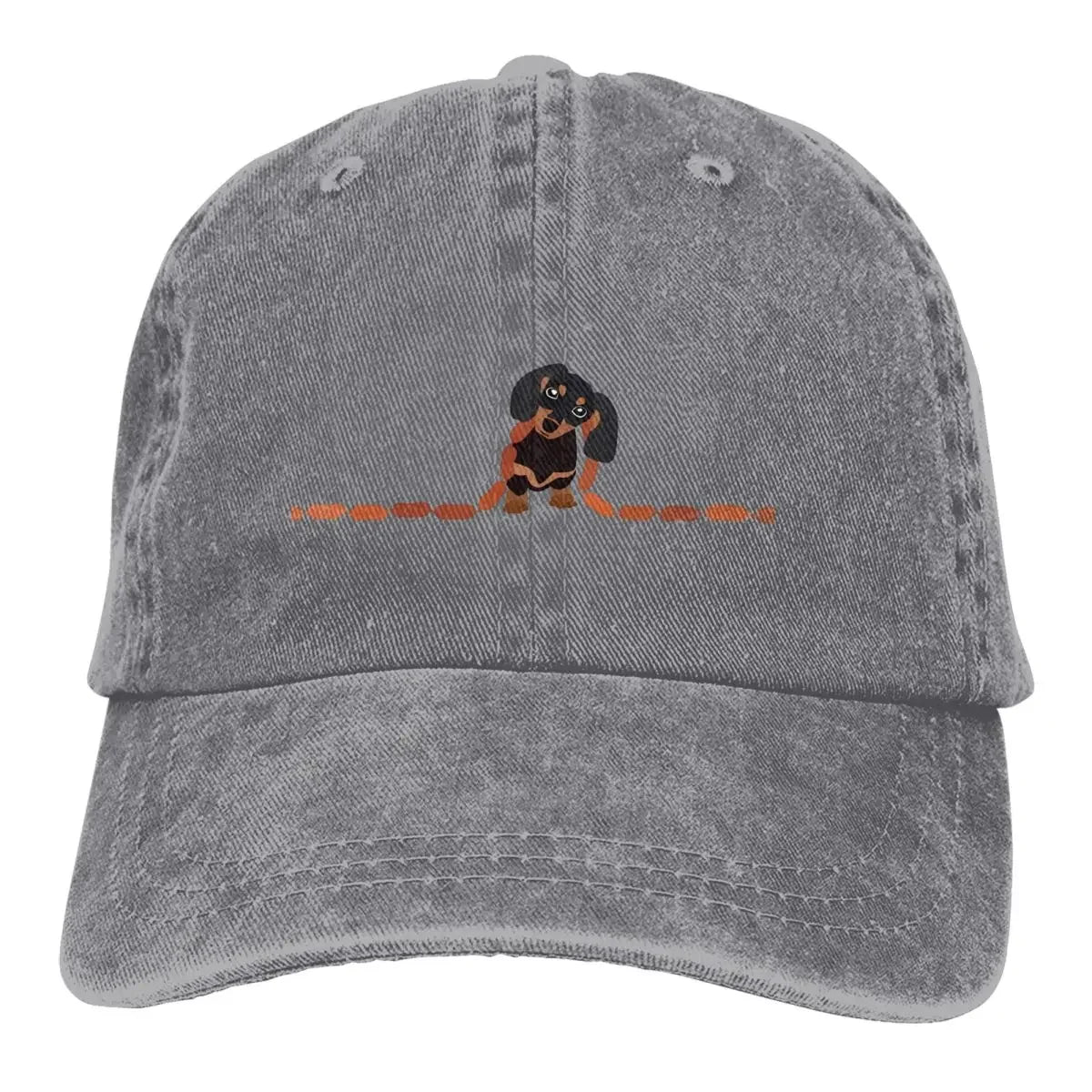 Dachshund Cute Dog Lovers Washed Denim Baseball Cap
