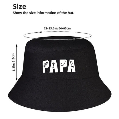 Papa Text Classic Minimalist Everyday Bucket Hat