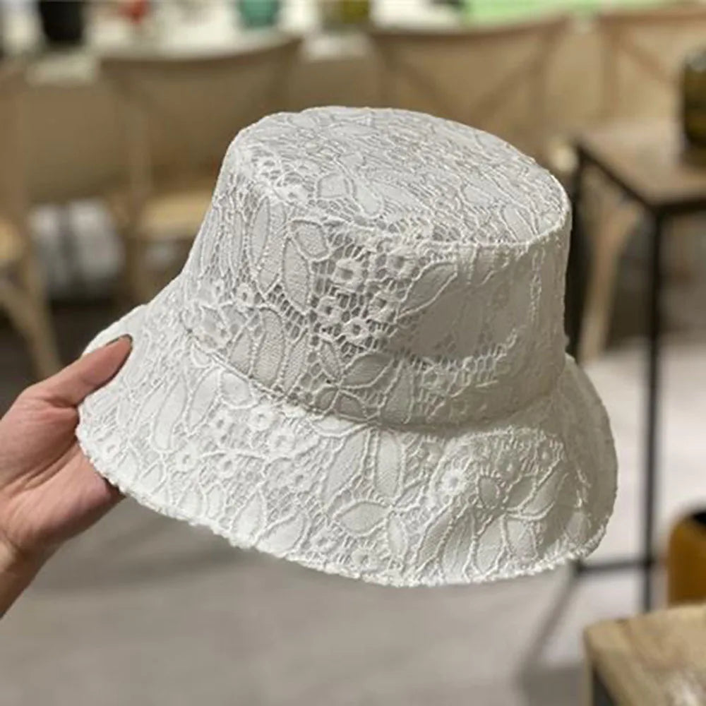 Korean Lace Breathable Summer Bucket Hat
