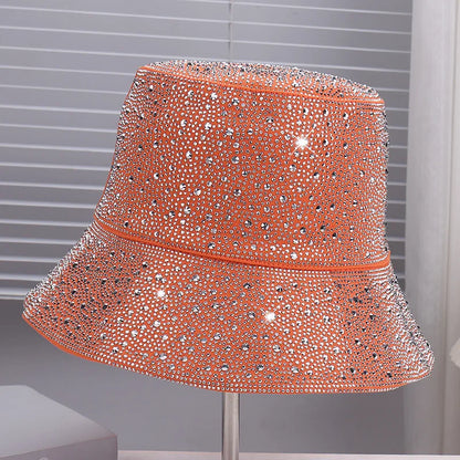 Rhinestone Star Flat Top Bucket Hat