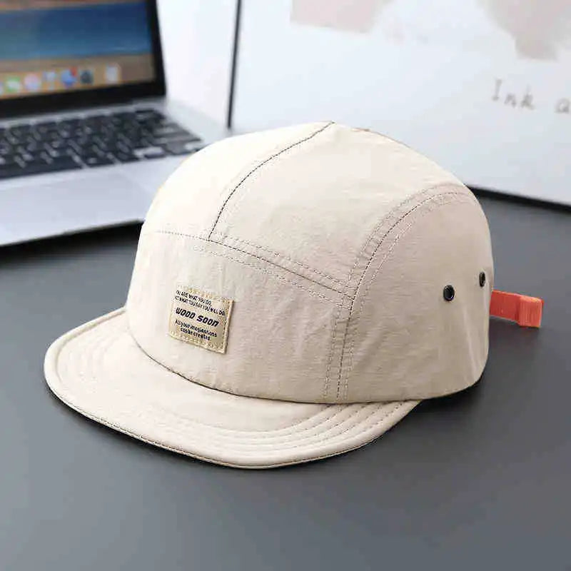 Japanese Style Short Brim Duckbill Snapback Cap