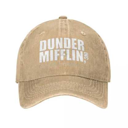 Classic Dunder Mifflin Distressed Denim Snapback Cap