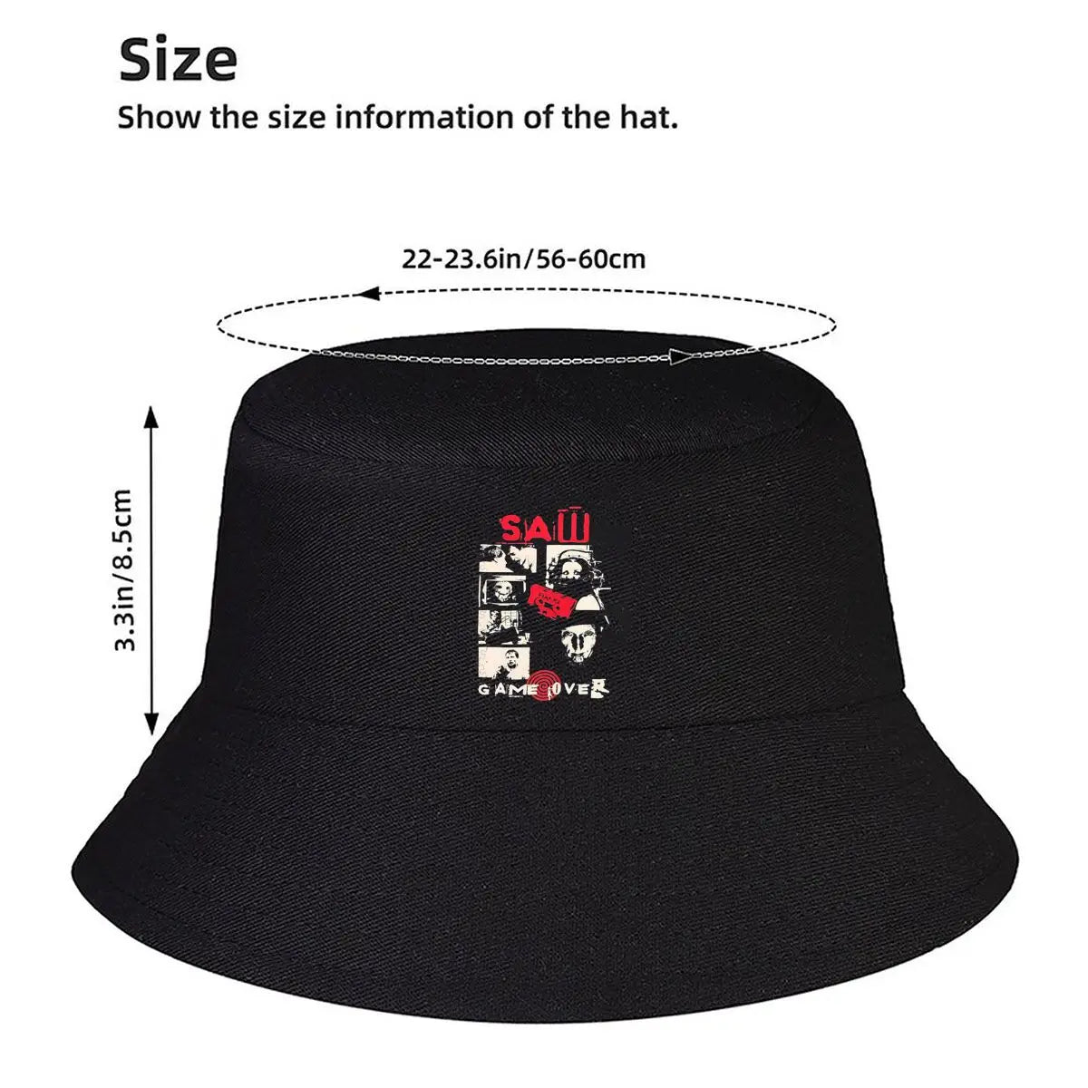 Saw Movie Play Me Tape Graphic Bucket Hat