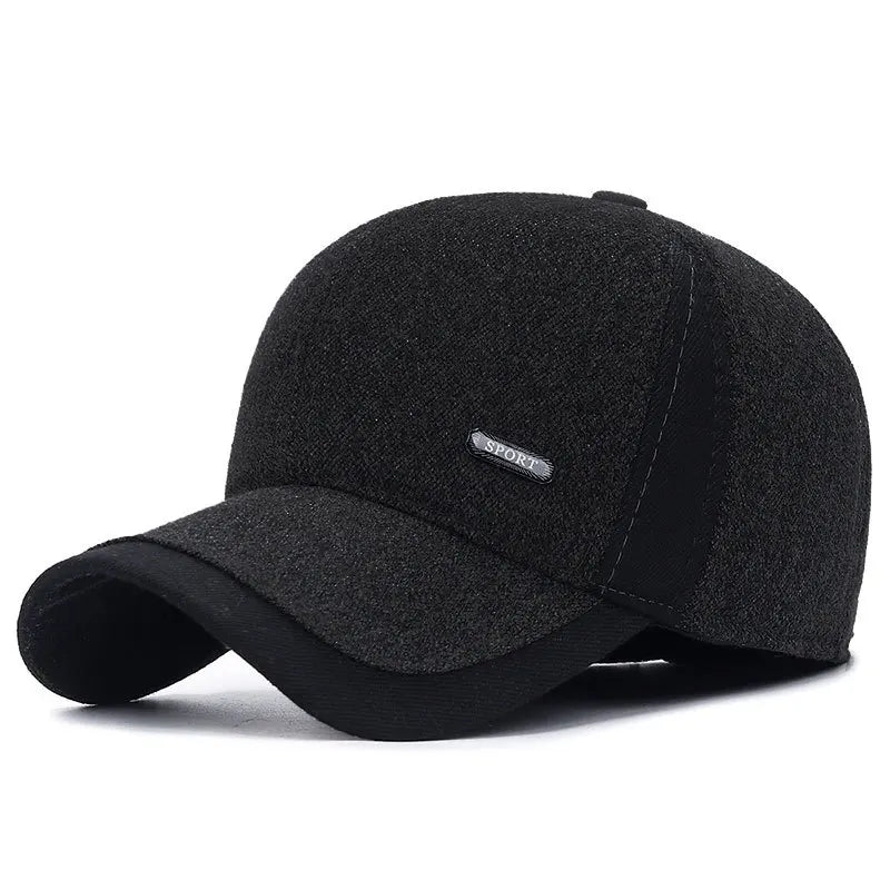Waterproof Sports Baseball Cap Adjustable Lined Earflap Winter