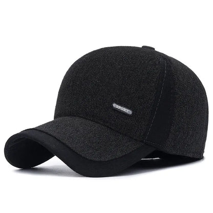 Waterproof Sports Baseball Cap Adjustable Lined Earflap Winter