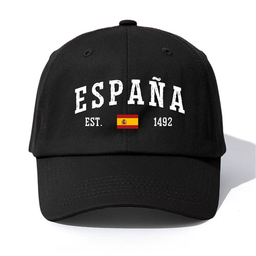 Espana Print Washed Retro Baseball Cap