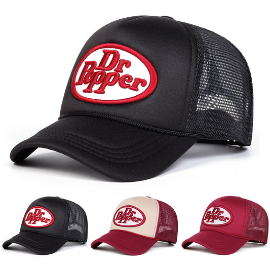 Unisex Dr Prpper Letter Embroidery Baseball Net Caps