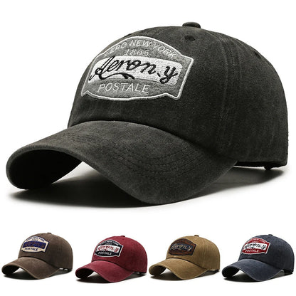 Vintage Letter Washed Denim Trucker Baseball Cap