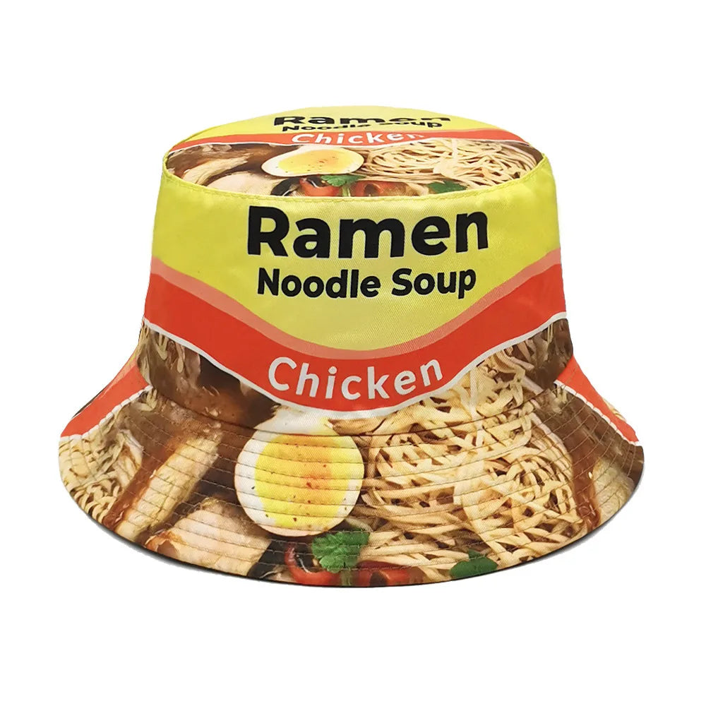 Ramen Print Outdoor Bucket Hat