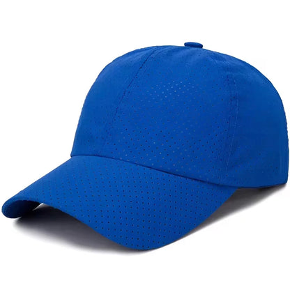Solid Color Breathable Mesh Peaked Cap